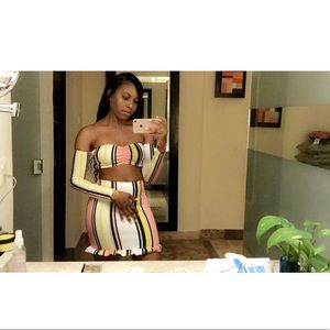 Missguided Striped Coordinate Set